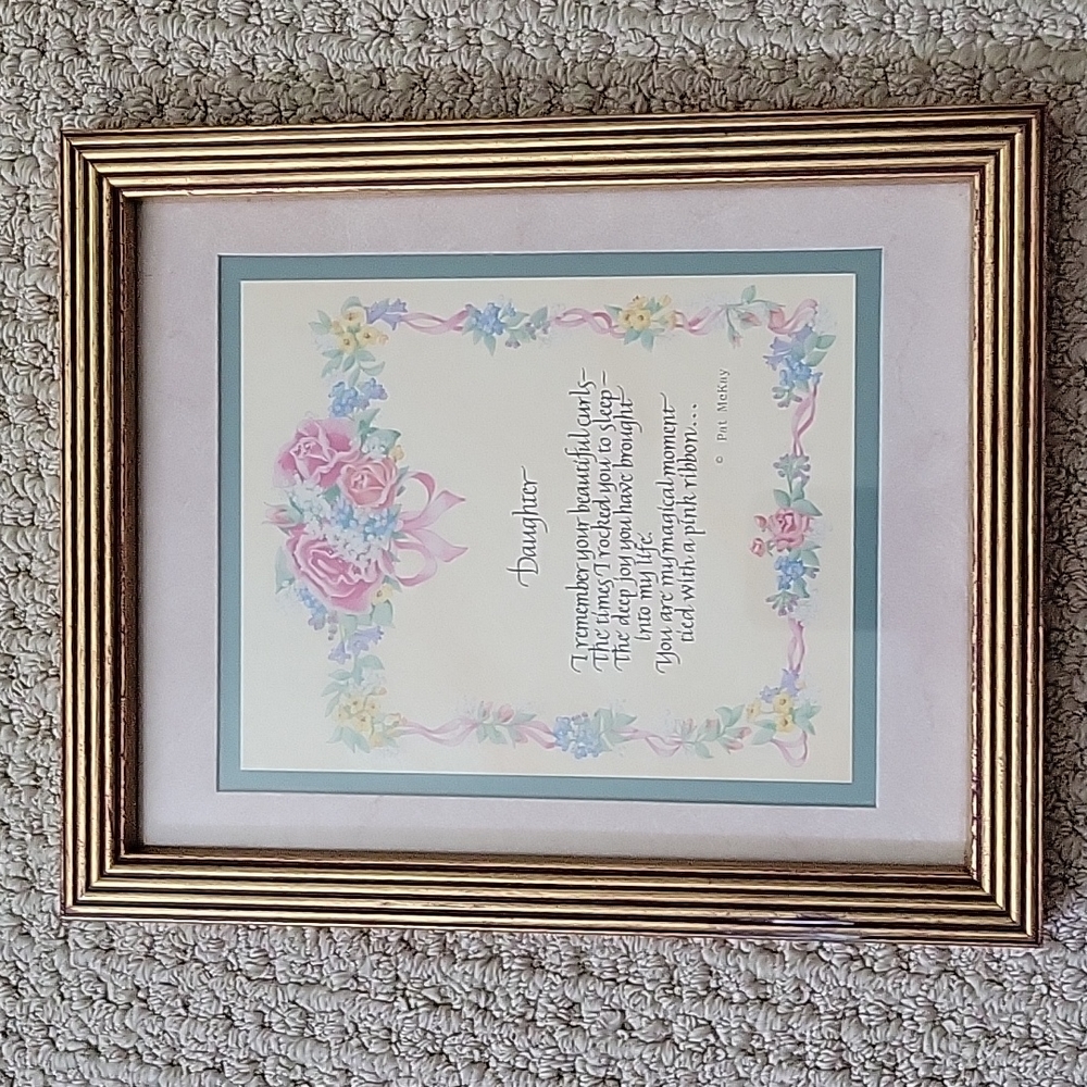 8 X 10 Framed Daughter Plaque
